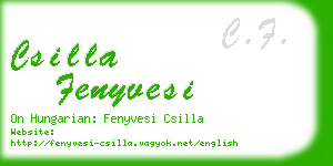 csilla fenyvesi business card